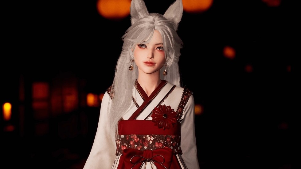 UE4虚幻5影视级国风奇幻仙侠场景古代人物可爱美女角色狐狸3D模型