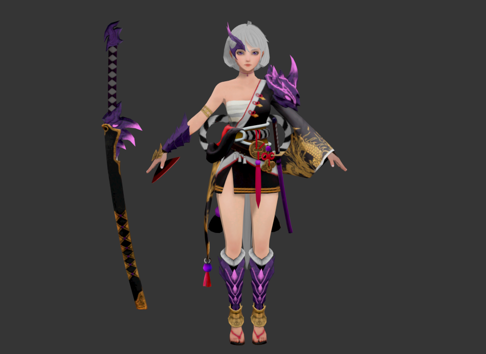 女武士bip带表情绑定