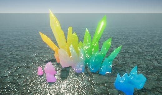 一个径向溶解水晶材质球 shader Graph 