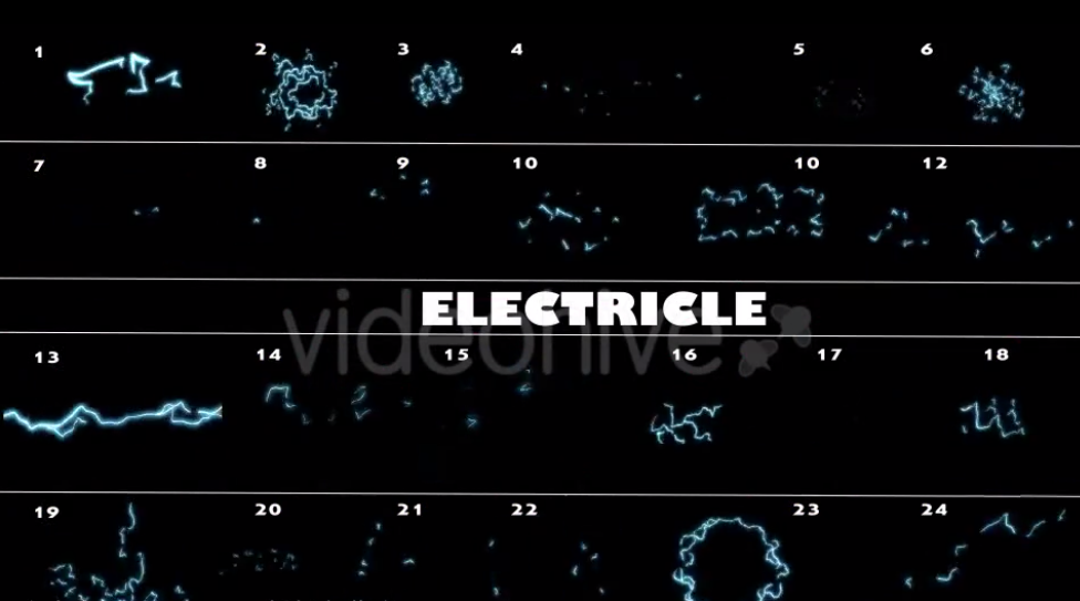 水、电、烟等Flash手绘特效元素视频素材，含AE源文件。