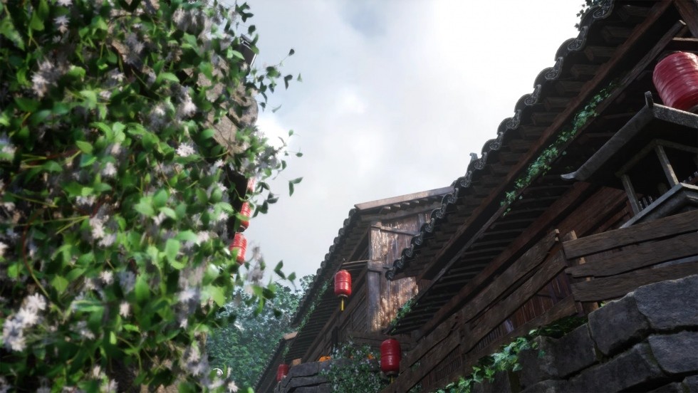 UE5虚幻5 Modular Chinese mountain town 模块化中国古城场景
