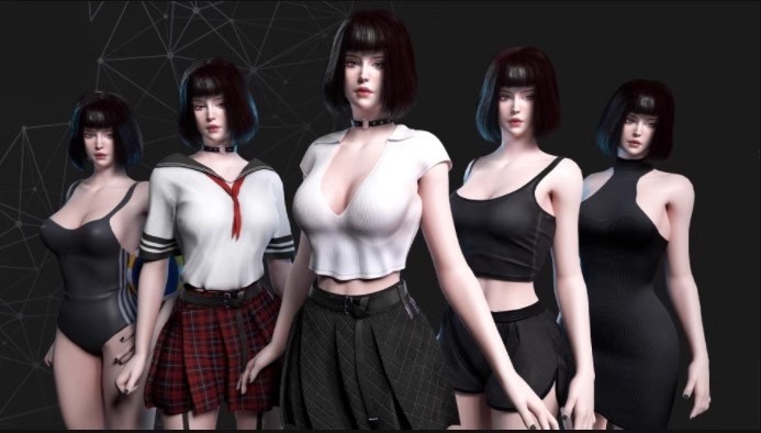 Base Girl - Various Outfits UE5 性感女学生数字人角色动画模型