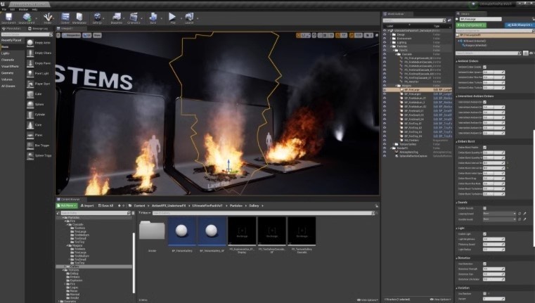 UE4虚幻5 Ultimate Fire Pack Vol 1. 终极火焰大火燃烧特效包