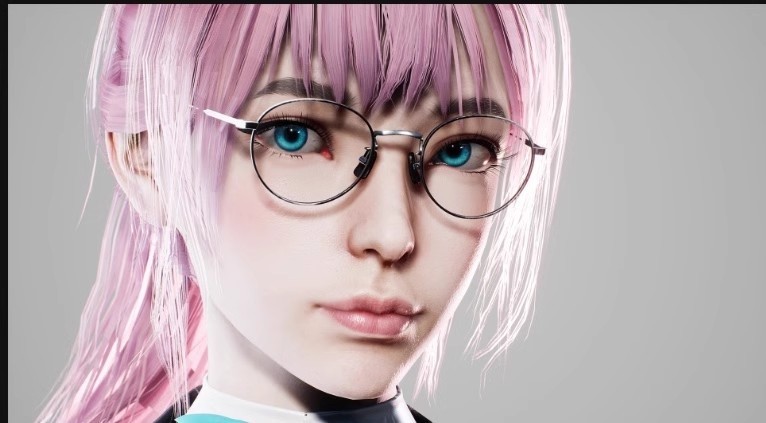 UE4虚幻5 Teacher 性感完美身材3D黑丝眼镜娘美女老师角色模型