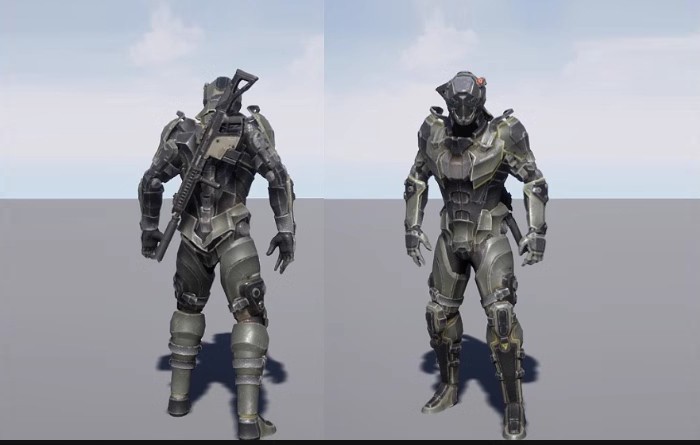 UE4虚幻5 SciFi Soldier 科幻机器人士兵游戏角色人物模型