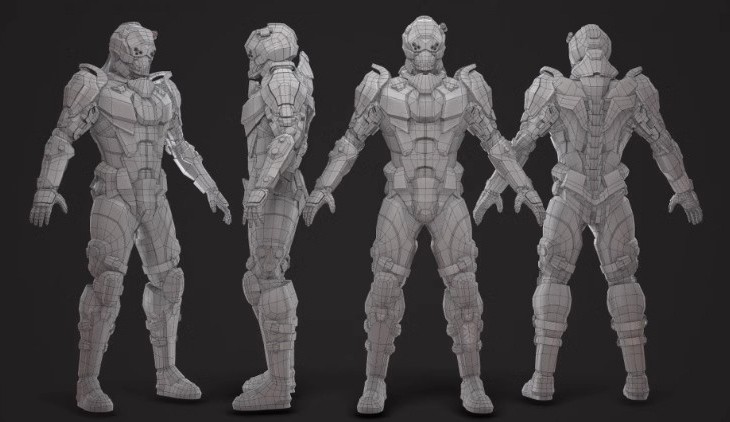 UE4虚幻5 SciFi Soldier 科幻机器人士兵游戏角色人物模型