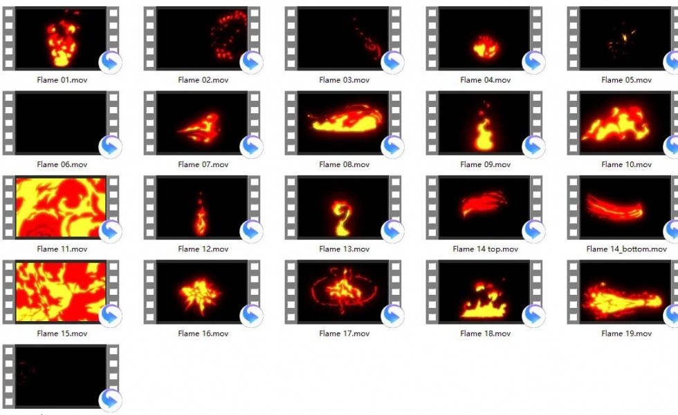 动画火焰特效37个贴图序列82个mov视频