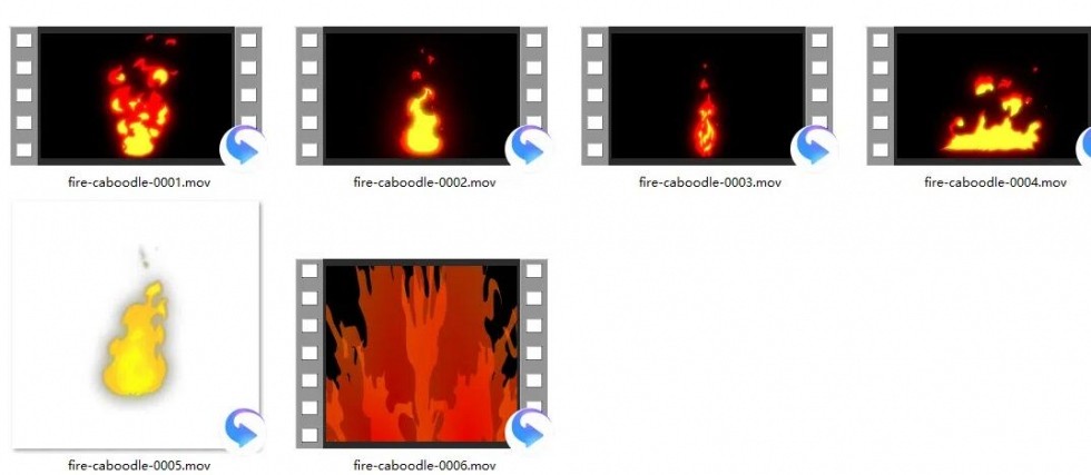 动画火焰特效37个贴图序列82个mov视频