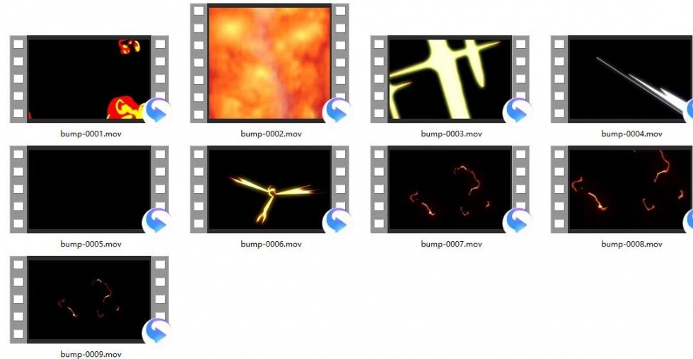 动画火焰特效37个贴图序列82个mov视频