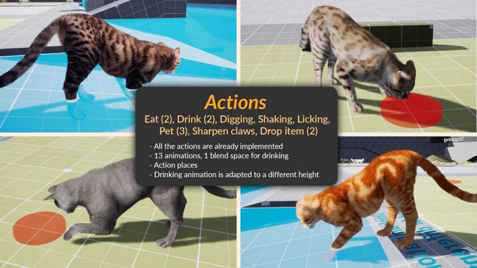 UE4虚幻5 AnimX꞉ Advanced Cats 高品质猫咪角色模型带动画