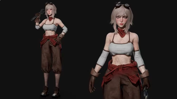 Mechanic Girl机械女孩UE4人物角色虚幻引擎幻想技术员修理工模型