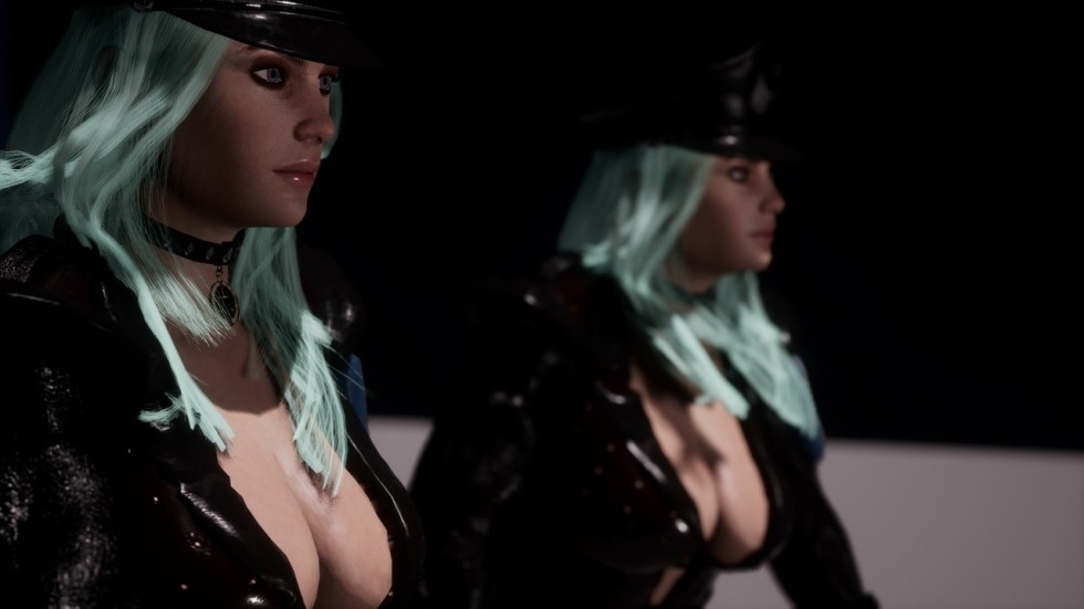 UE4虚幻5 Female Cop 性感游戏女警制服角色模型