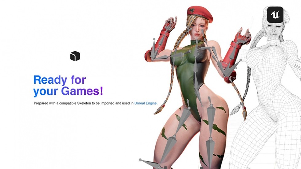 E4虚幻5 Cammy White Game Ready 街霸女战士角色模型