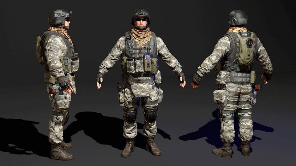 UE4虚幻5 Modern Soldier Camo Pack 现代人物特种士兵模型