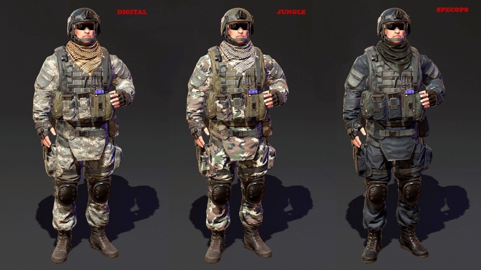 UE4虚幻5 Modern Soldier Camo Pack 现代人物特种士兵模型