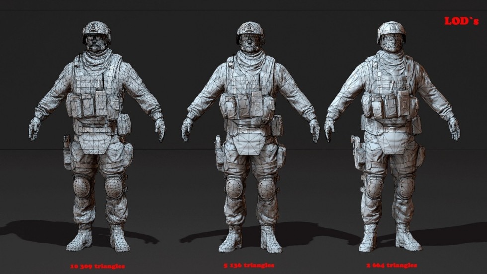 UE4虚幻5 Modern Soldier Camo Pack 现代人物特种士兵模型