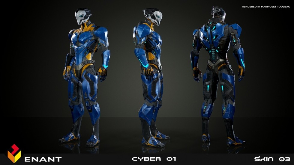 UE4虚幻5 Sci-FI Cyber Robot 01 科幻网络机器人角色模型