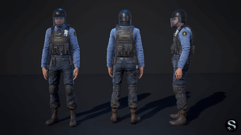 UE4虚幻5 Personnel 人物角色套装制服职员角色模型