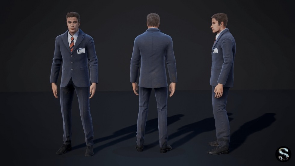 UE4虚幻5 Personnel 人物角色套装制服职员角色模型