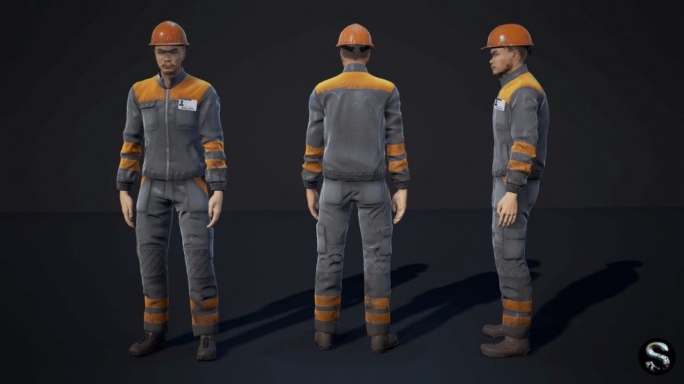 UE4虚幻5 Personnel 人物角色套装制服职员角色模型