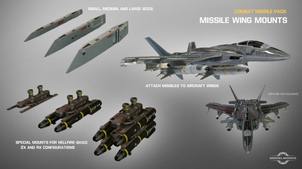 UE4虚幻5 Combat Missile Pack 作战导弹动画模型