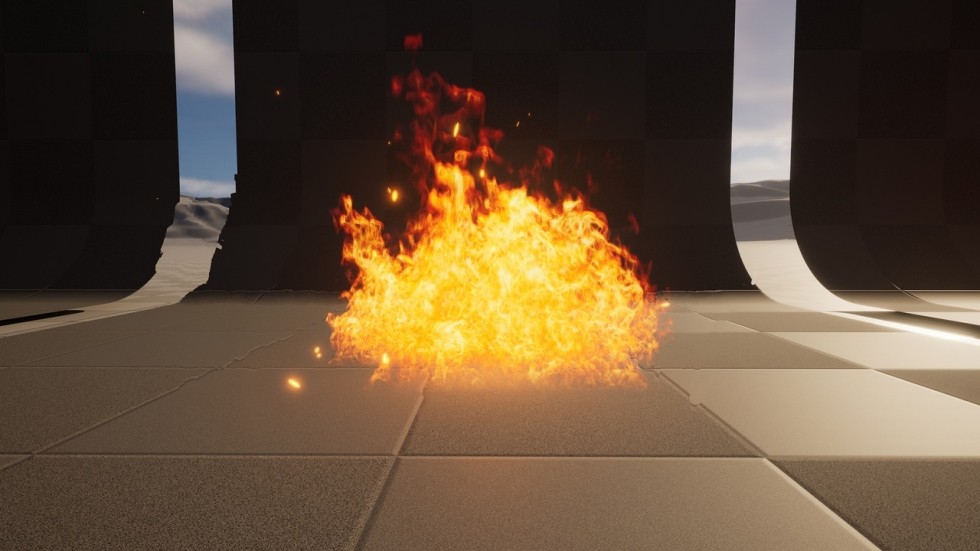 UE5虚幻5 Flame Vfx Pack 火焰火堆烛火篝火特效包