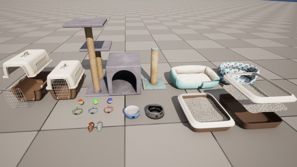 UE4虚幻5 Cats Pack 小猫猫咪角色模型带动画