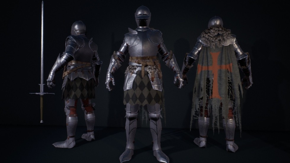 UE4虚幻5 Gothic Knight 披风骑士人物角色模型