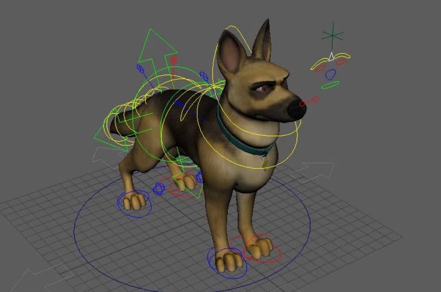 免费分享：写实dog，含贴图绑定，可做四足动画练习