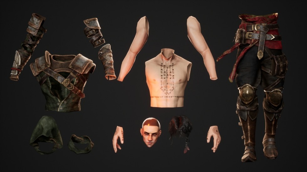 UE4虚幻5 Eastern Assassin 东方刺客剑客侠士角色模型