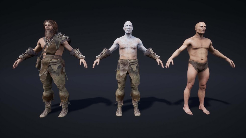 UE4虚幻5 Primitive Characters (Pack) 原始人物角色模型