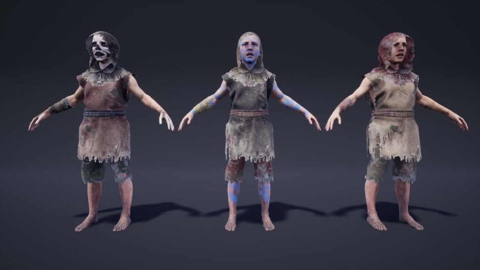 UE4虚幻5 Primitive Characters (Pack) 原始人物角色模型