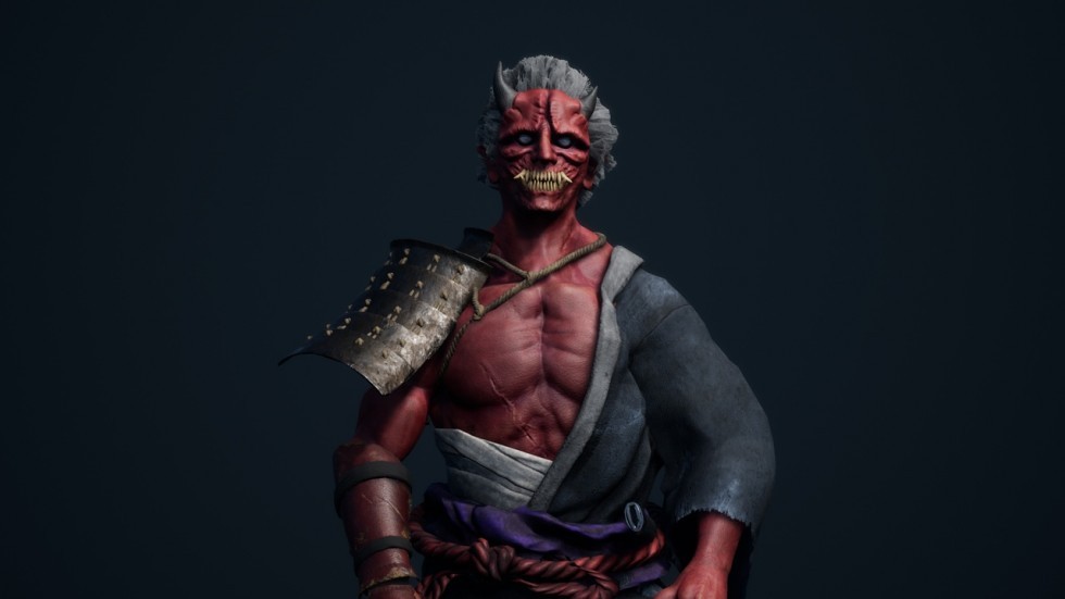 UE4虚幻5 Oni Samurai 日本鬼武士剑士人物角色反派动画模型