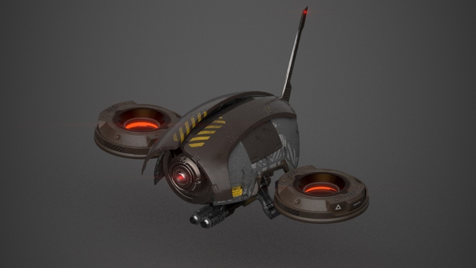 UE4虚幻5 Military Drone 未来科幻科技无人机模型