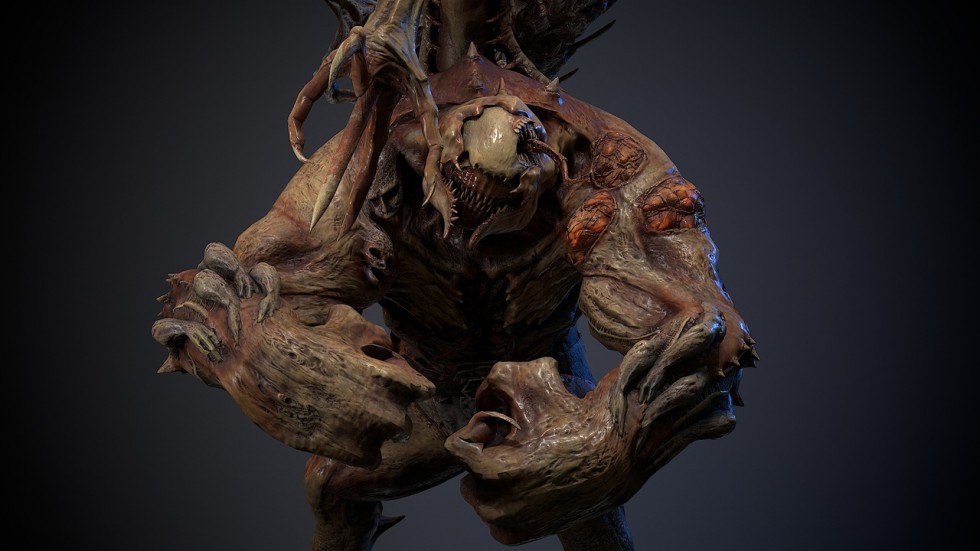 UE4虚幻5 Mutant Monster 10 游戏低多边形变种怪物角色带动画