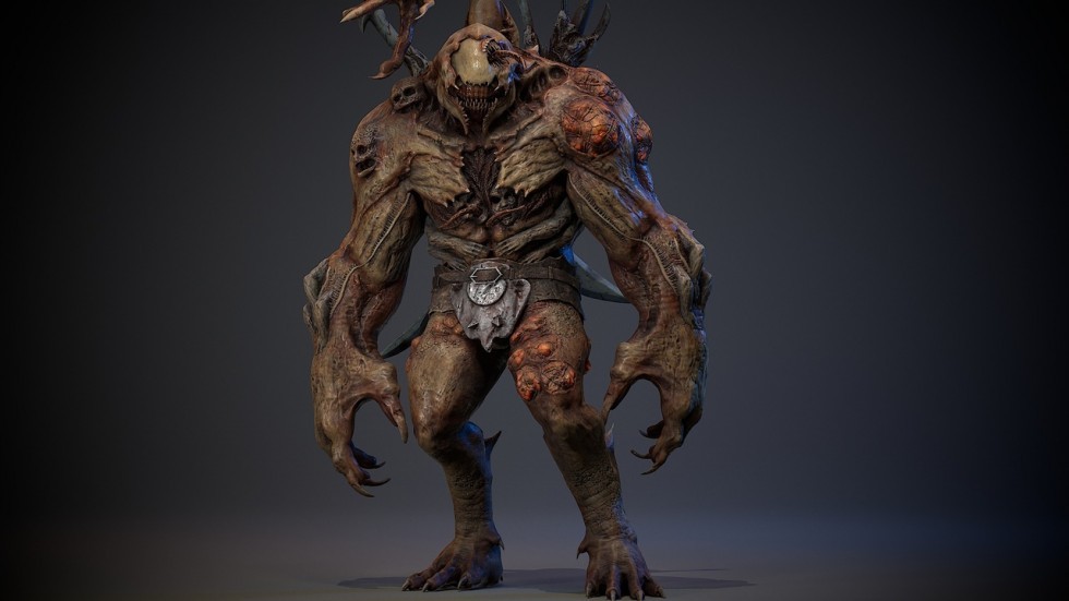 UE4虚幻5 Mutant Monster 10 游戏低多边形变种怪物角色带动画