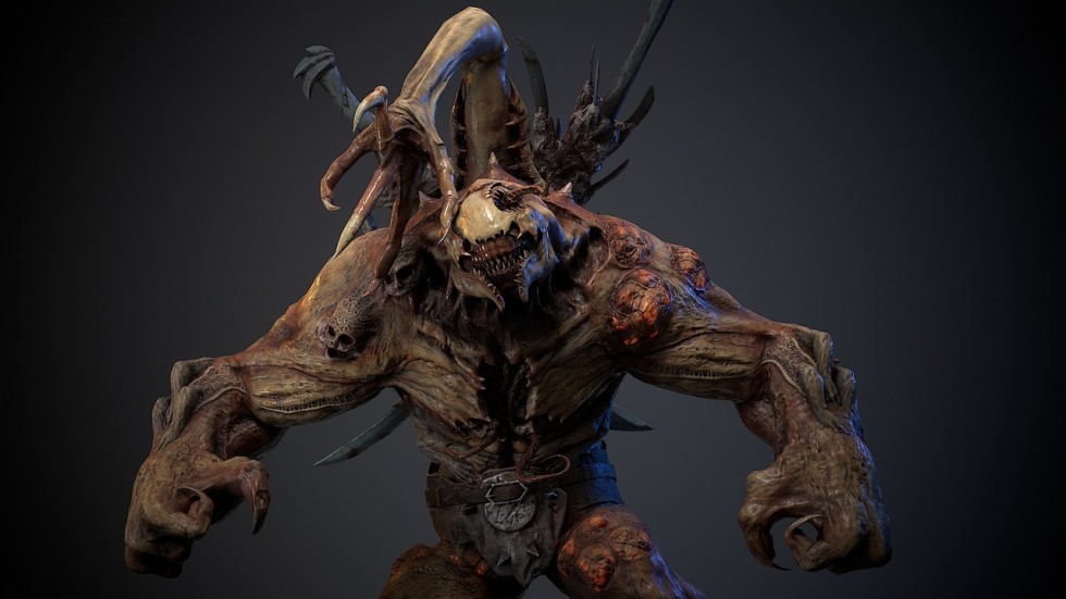 UE4虚幻5 Mutant Monster 10 游戏低多边形变种怪物角色带动画