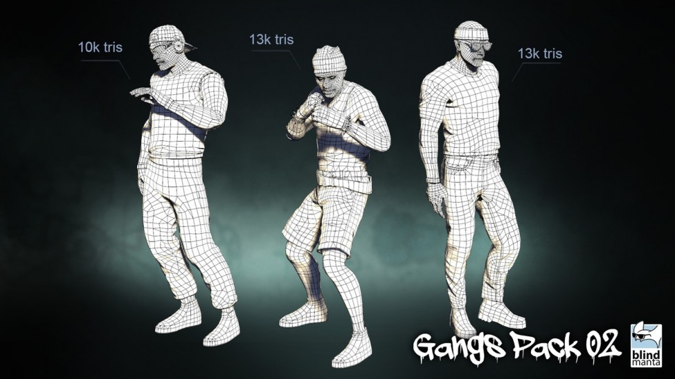 UE4虚幻5 Gangs Pack 02 黑帮帮派角色包