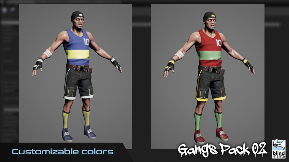 UE4虚幻5 Gangs Pack 02 黑帮帮派角色包