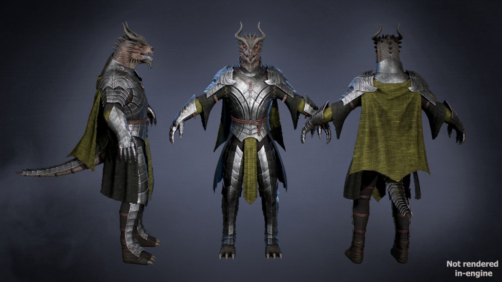 UE4虚幻5 Lizardman Paladin 蜥蜴人圣骑士游戏角色模型