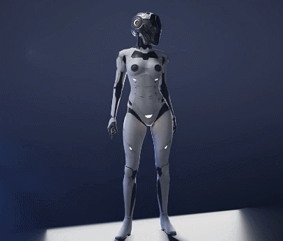 UE4虚幻5 Sci-Fi Girl 科幻头盔女孩角色模型