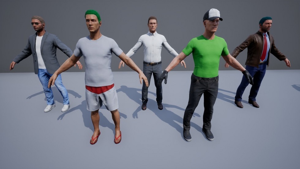 UE4虚幻5 Regular Male Civilian Character 男角色人物模型