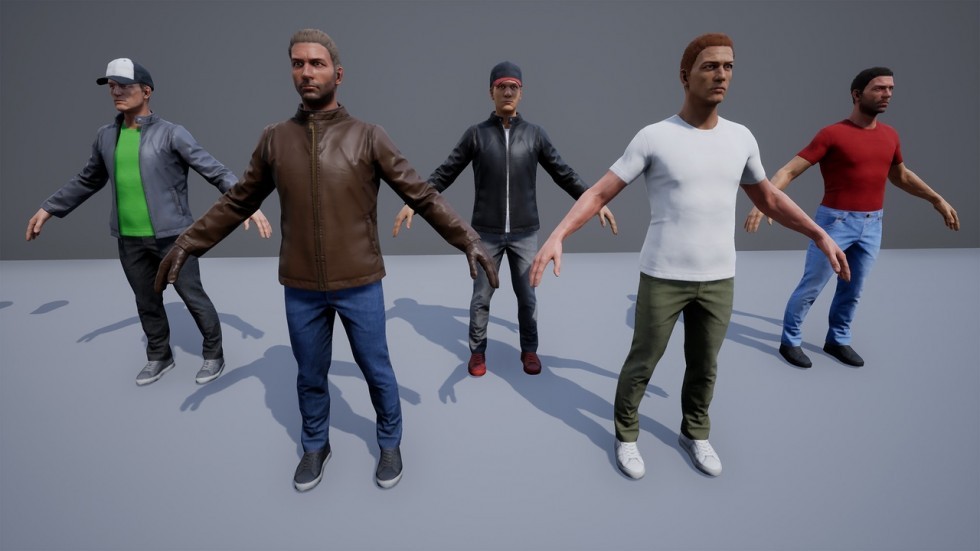 UE4虚幻5 Regular Male Civilian Character 男角色人物模型