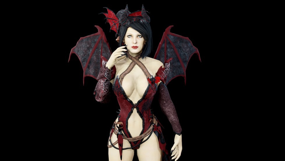 UE4虚幻5 Succubus 低多边形女妖魔鬼角色模型