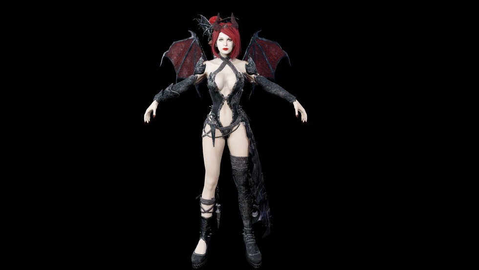 UE4虚幻5 Succubus 低多边形女妖魔鬼角色模型