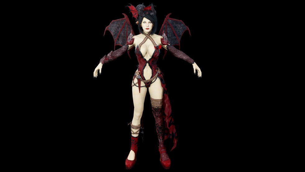 UE4虚幻5 Succubus 低多边形女妖魔鬼角色模型