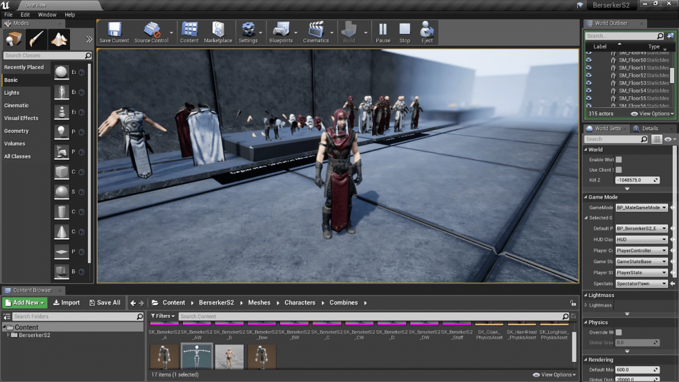 UE4虚幻5 BerserkerS2꞉ Mage and Archer 魔幻男法师射手角色模型