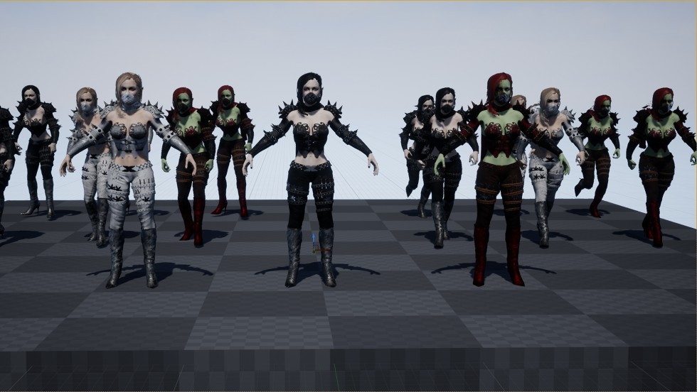 UE4虚幻5 Warrior Girl Pack 游戏女性战士角色资源包