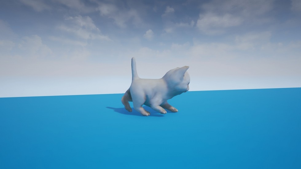 UE4虚幻5 Cute Kitten 可爱卡通猫咪小猫角色模型带动画