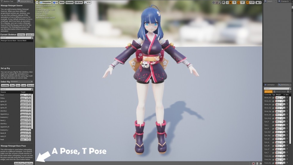 卡通动漫日风美少女萝莉制服动作动画人物角色模型